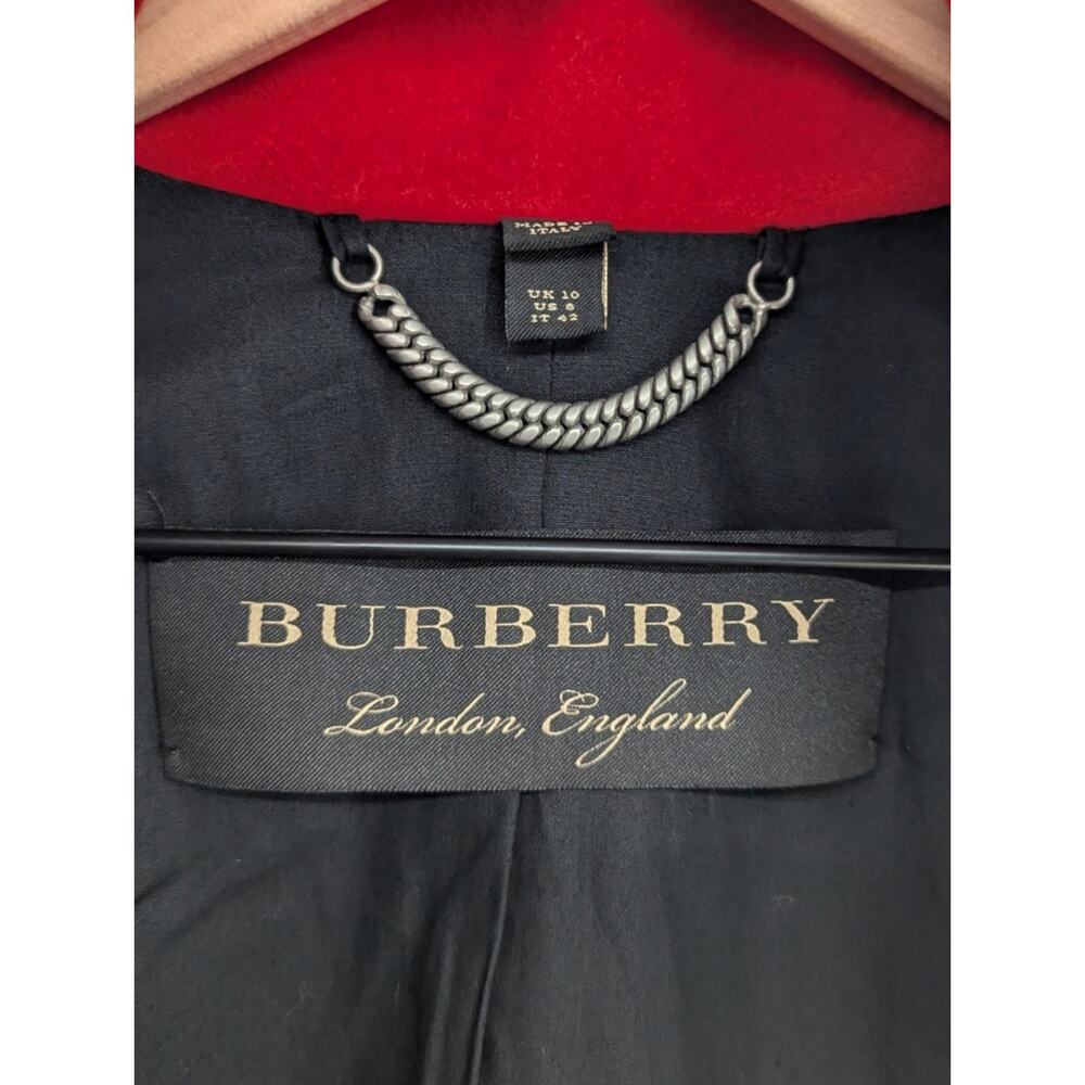 Burberry Runway Military Wool Shearling Coat Jacket Fall 2014 US 8 IT 42 - Picture 12 of 13